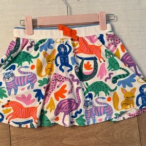 Mini Boden Multicolor Animal Print Skort